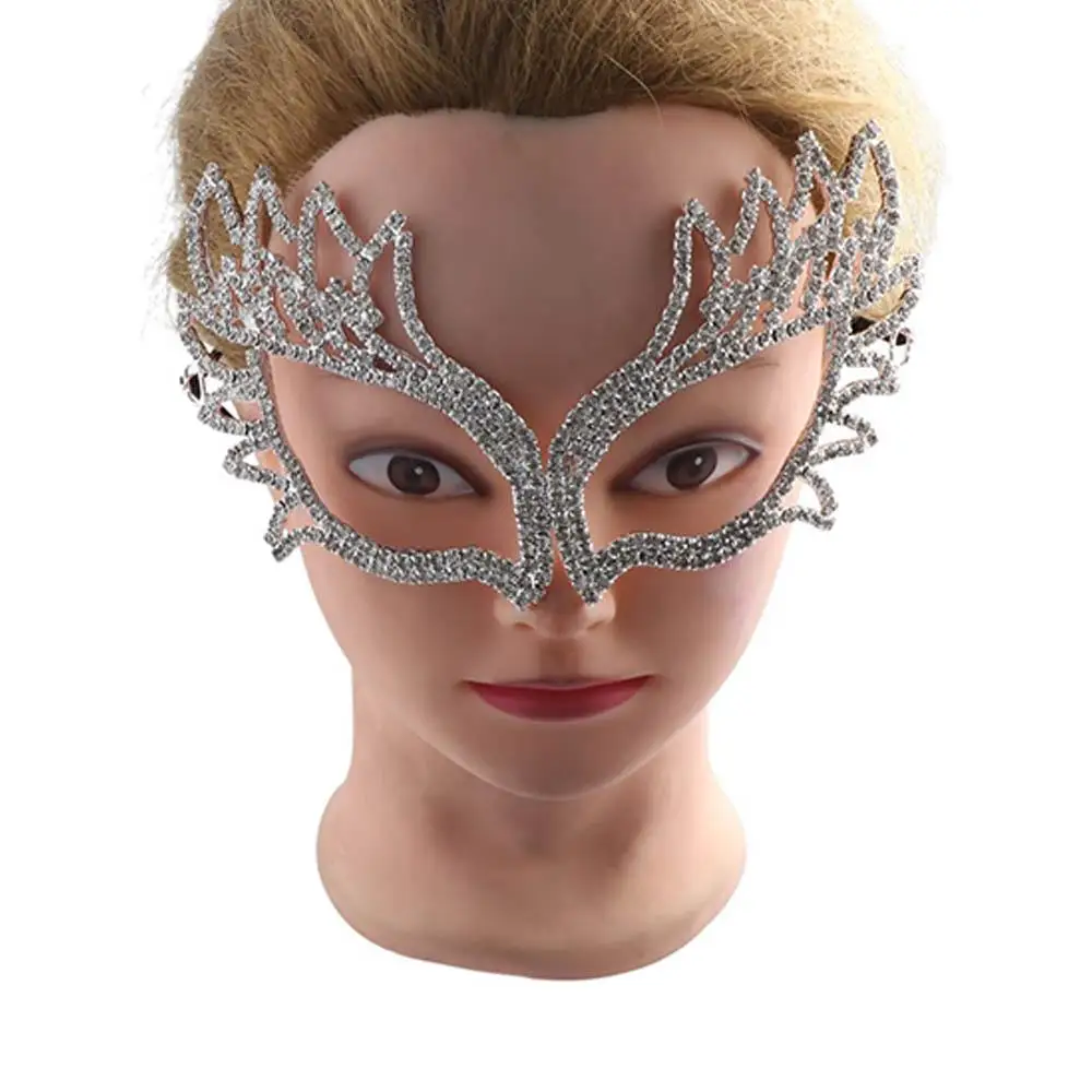 Veil Rhinestone Mask Face Chain Full Face Masquerade Mask Carnival Costume Props Masquerade Jewelry Facial Jewelry Accessories