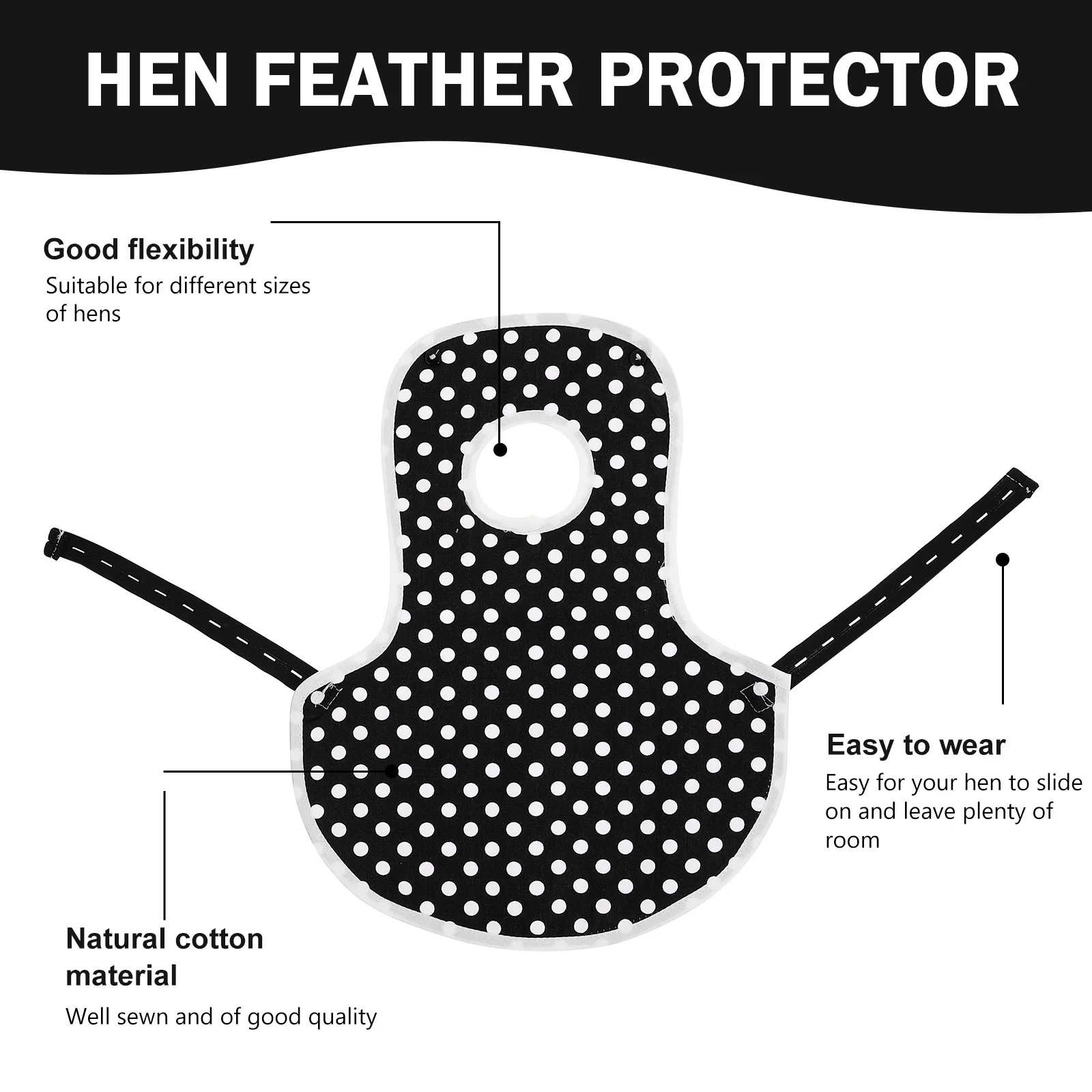 

1Pcs Chicken Hen Apron Saddle with Stretchable Design Fixer for Poultry Protection during Pecking Molting Comfortable