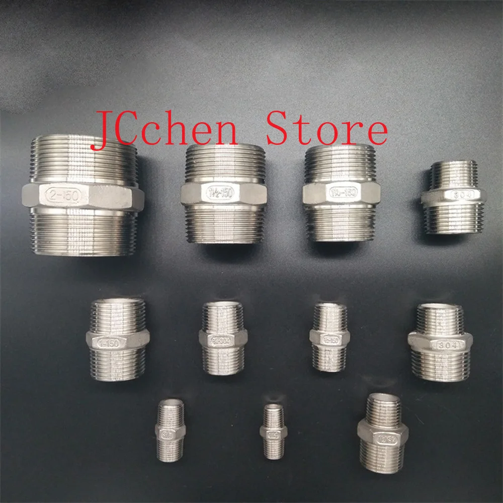 1/4" 3/8" 1/2" 3/4" 1" a 2" BSPT Euqal Maschio Esagonale Nipplo In Acciaio Inox 316 Raccordo Per Tubi Acqua Gas Olio