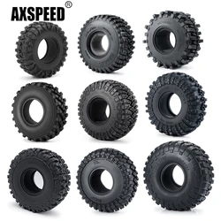 AXSPEED 4Pcs 2.2 inch Rubber Tyres Wheel Tires with Foam for Axial SCX10 III Capra TRX-4 1/10 RC Car Monster Truck Upgrade Parts