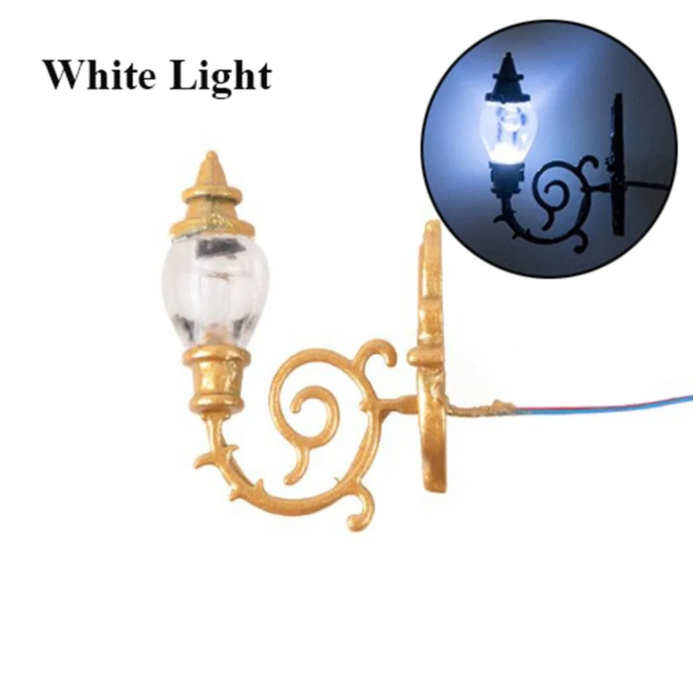 

New 1.7*2.3cm Dollhouse Wall Lamp 12V House Garden Decor Garden Yard Led Light ABS Metal Material Sand Table Chandelier