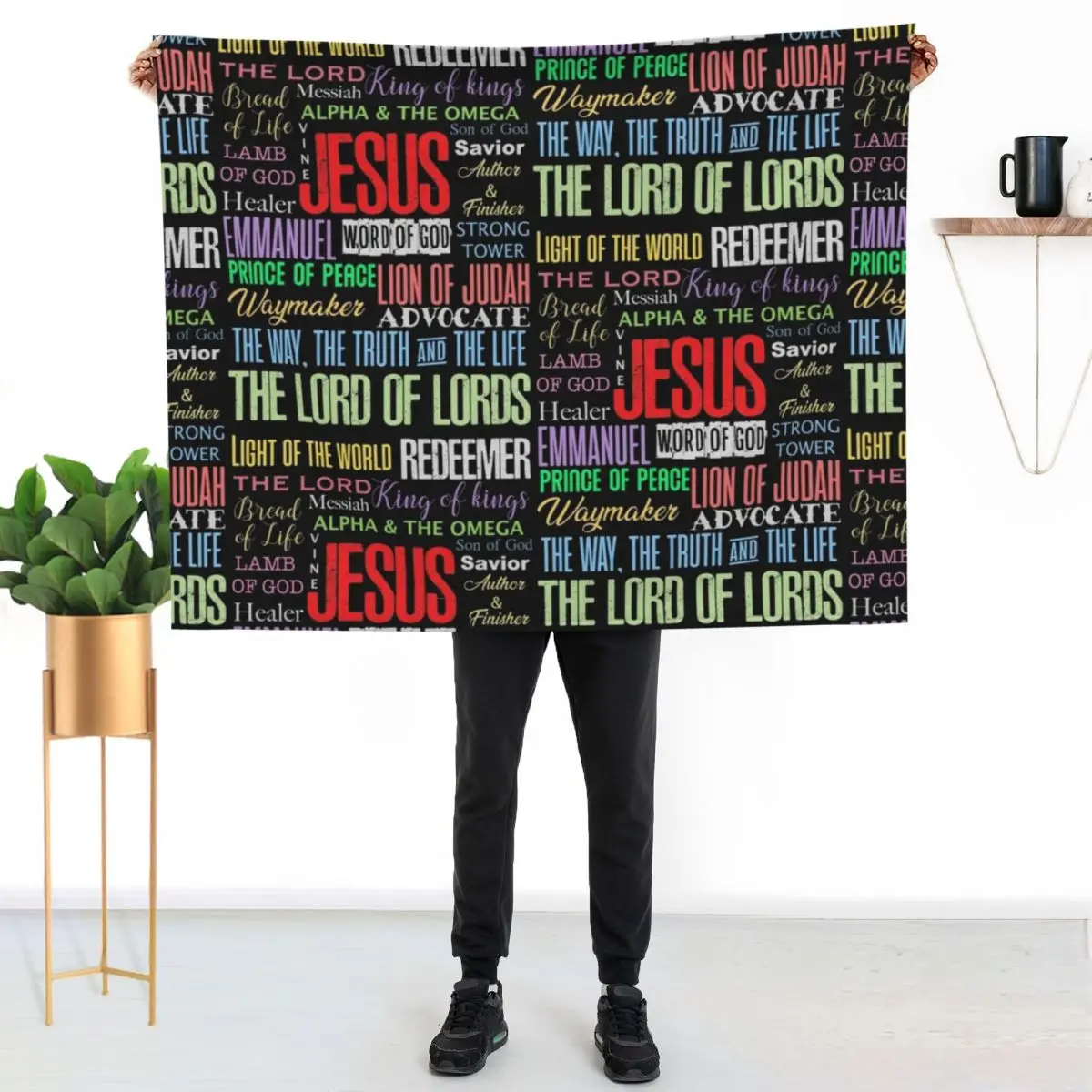 Names of God Lord Jesus Christ - Bible Verse Christian Gifts Store Throw Blanket Luxury Tourist for sofa Blankets