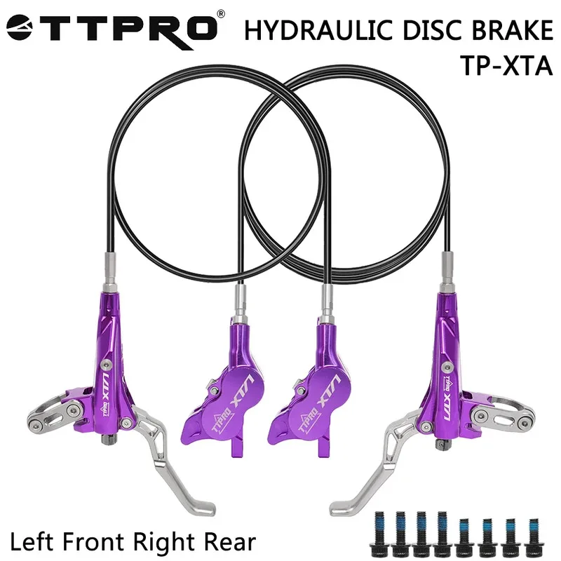 

TTPRO XTA 4-Pistons MTB Bike Hydraulic Disc Brake Left Front 800MM Right Rear 1450MM Caliper Brake Mountain Bike Cycling Parts