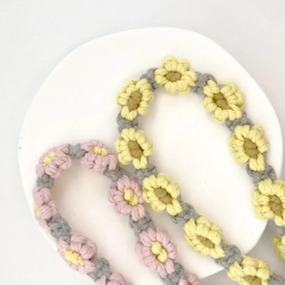 

Брелок ручной работы с цветком ромашки, макраме, милый брелок в стиле бохо с цветочным принтом для мобильного телефона, хлопковая веревка, креативные сумки, поясная сумка с ручкой и цепочкой