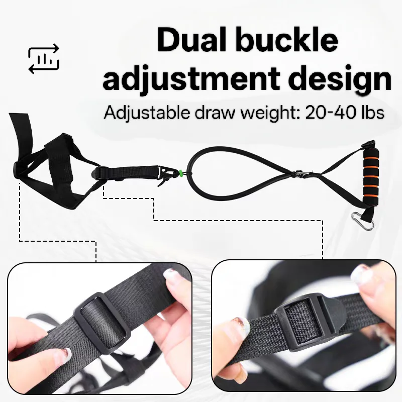 Archery Back Tension Trainer, Bow Release Aid Practice Strength Exerciser, Archery Training Tool for Compound Bow & Recurve Bow view 5
