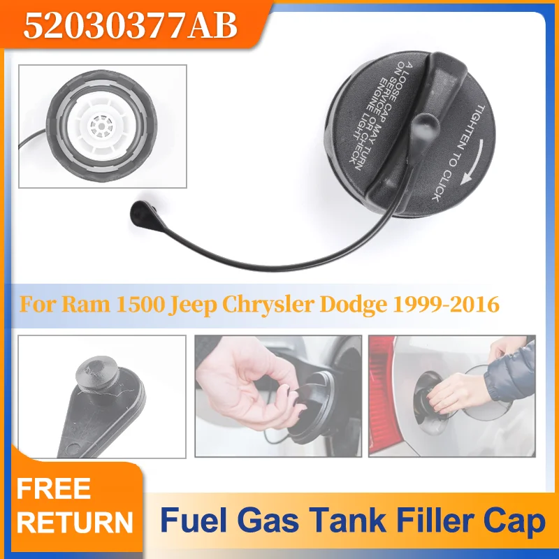 Nueva Tapa de Combustible 52030377AA Compatible con Dodge Nitro Neon Chrysler Sebring Voyager Ram Dakota C/V Jeep Liberty Patriot