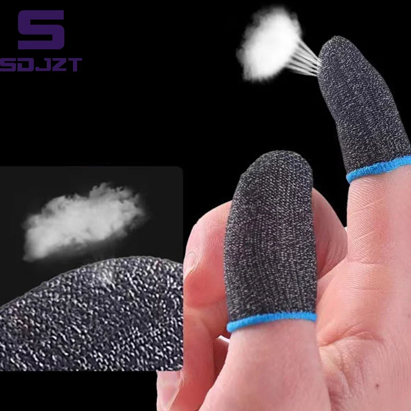 1 Pair Anti-slip Finger Cots Breathable Silver Fiber Anti-slip Game Conductive Consumer Electronics Must Have Game Finger Cots