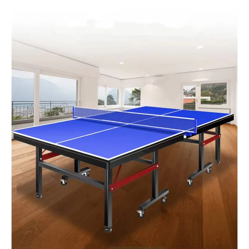 Factory Direct Sport Table Tennis Table 8-Wheel Foldable Design Waterproof Eco-Friendly Full Size Table Tennis Set