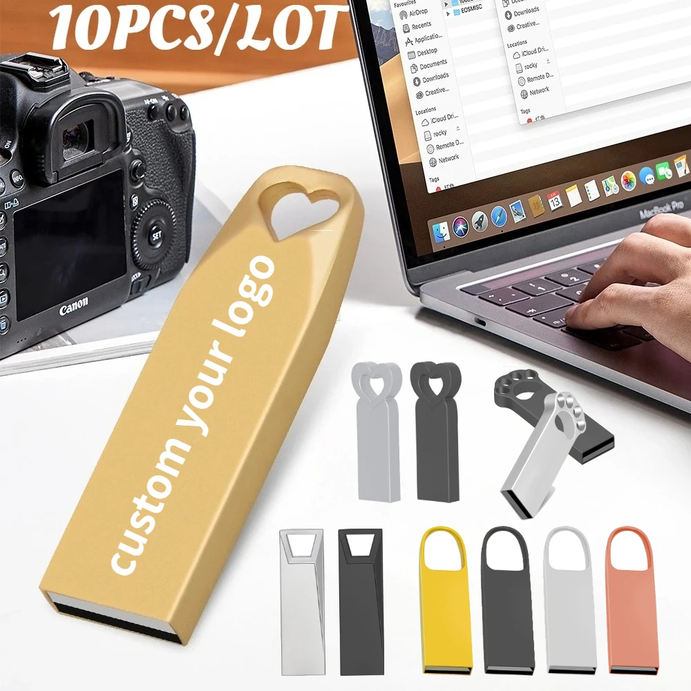 

10 шт./лот, металлические USB-флешки 4 ГБ, 8 ГБ, 16 ГБ, 32 ГБ, 64 ГБ, 128 ГБ, USB-накопители 2.0 UDP, флеш-накопители, бесплатная персонализация логотипа