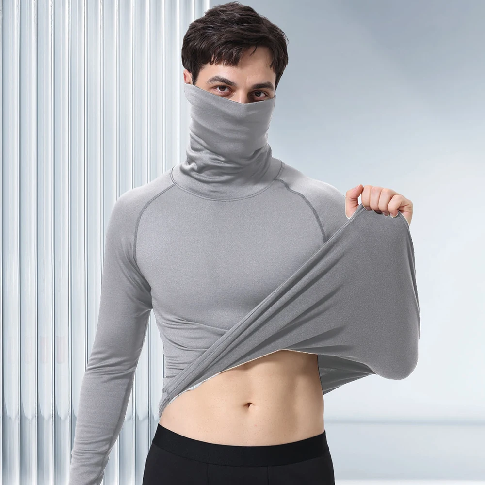 New Men's Long-sleeved Cycling Jersey Quick Dry Breathable Spring Bicycle Jersey Racing Clothing MTB Jersey Man With Face Shield