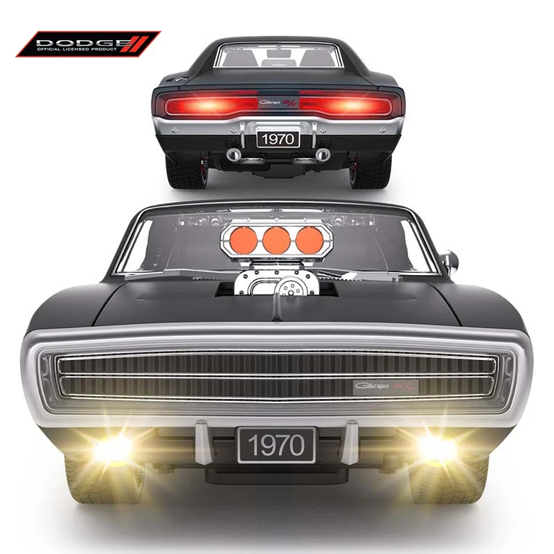 NEW Dodge R/T Engine RC Car 1:16 Scale Remote Control Car Model Radio Controlled Rechargeable Battery Auto Toy for Kids Adults