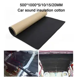 Isolamento térmico autoadesivo diy, espuma de borracha de isolamento acústico de 100x50cm, para teto de carro, capô, chassi, porta, parede interna