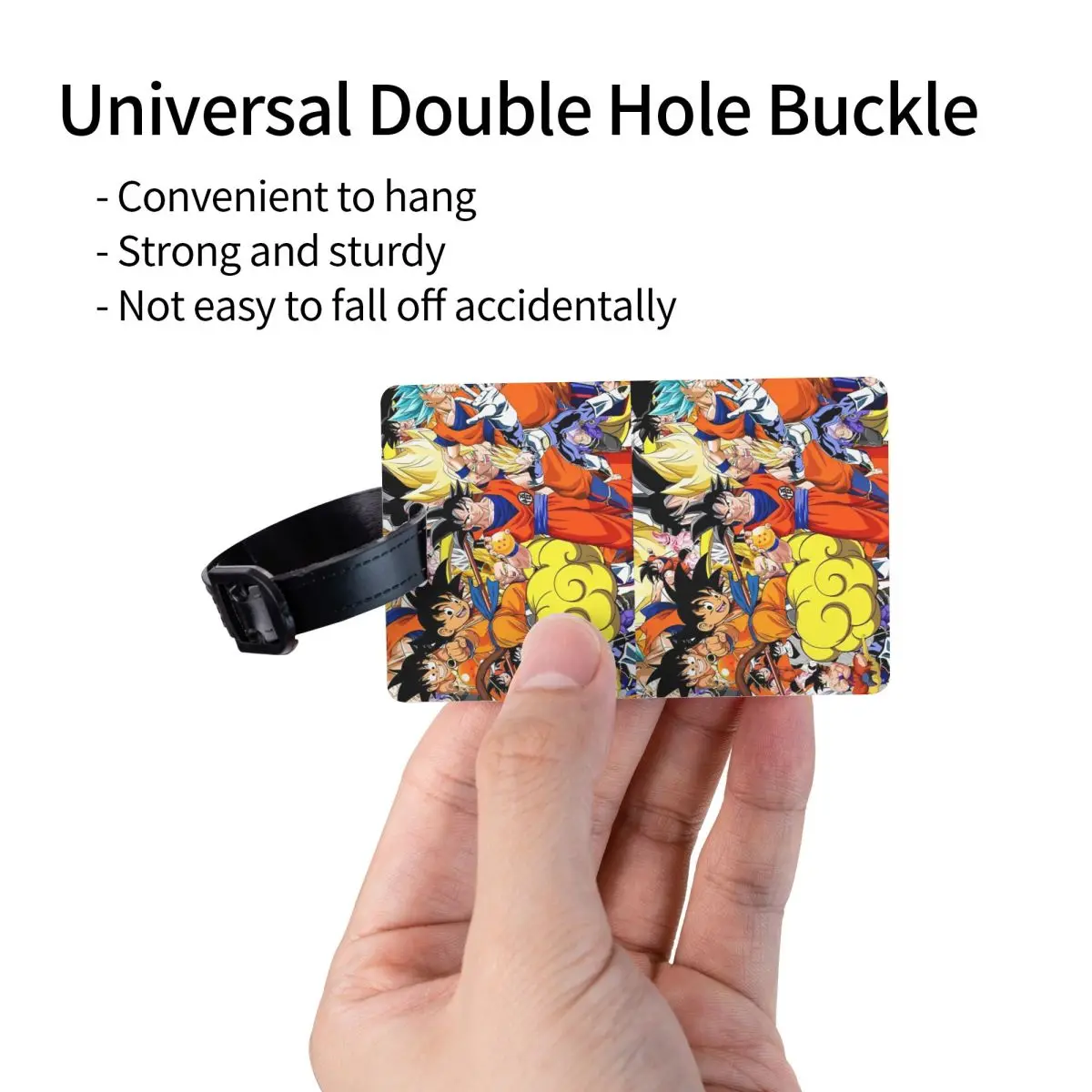 علامة الأمتعة الكرتونية المخصصة من Goku مع بطاقة الاسم، ملصق معرف غطاء الخصوصية Ultra Instinct لحقيبة السفر #3