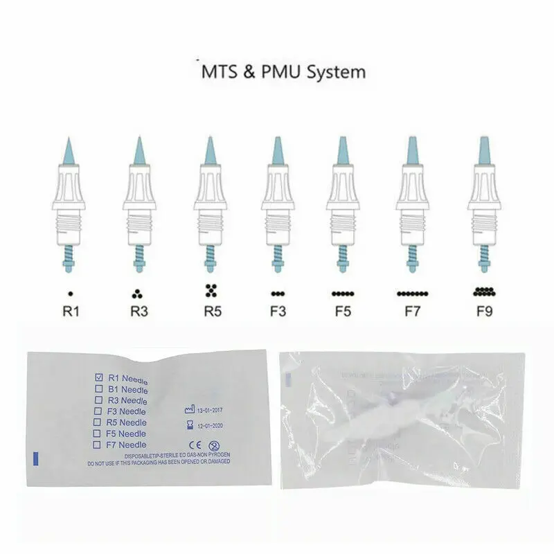Artmex-agujas de cartucho V8, V6, V3, V1, 9/12/24/36/42, nano agujas, microagujas, sistema de terapia MTS para puntas de máquina de puerto de