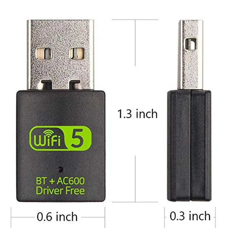 600Mbps 2.4G/5GHz USB WiFi Adapter For Bluetooth 4.2 Dual Band WiFi Dongle 802.11ac Mini Wireless Computer Network Card Receiver - Image 4