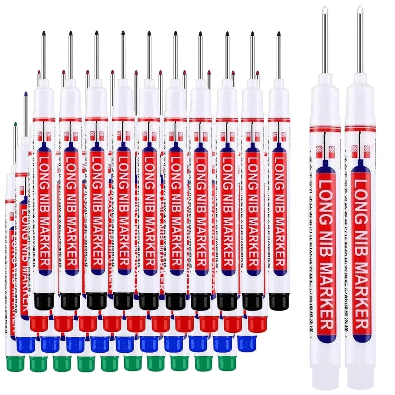 

4-100 шт., 20 мм, маркеры с длинным наконечником и глубоким отверстием для металлической перфорационной ручки, водонепроницаемые украшения для ванной комнаты, деревообработки, многоцелевые