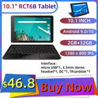 Original 2in1 Tablets 10.1-Inch Android 9.0/10 Quad Core 2GB RAM 32GB ROM 1280 x 800 IPS Screen Dual Camera 5000mAh