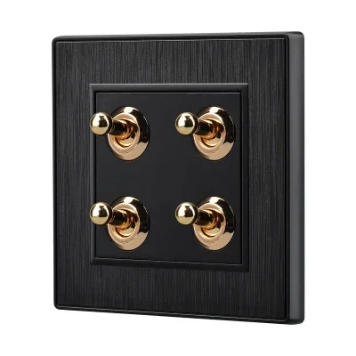 العتيقة الأسود الجدار التبديل 86 نوع الرجعية تبديل التبديل 1 عصابة 2 عصابة 3 عصابة 4 عصابة 2 طريقة 10A 110 فولت-250 فولت لوحة الخشب النحاس رافعة