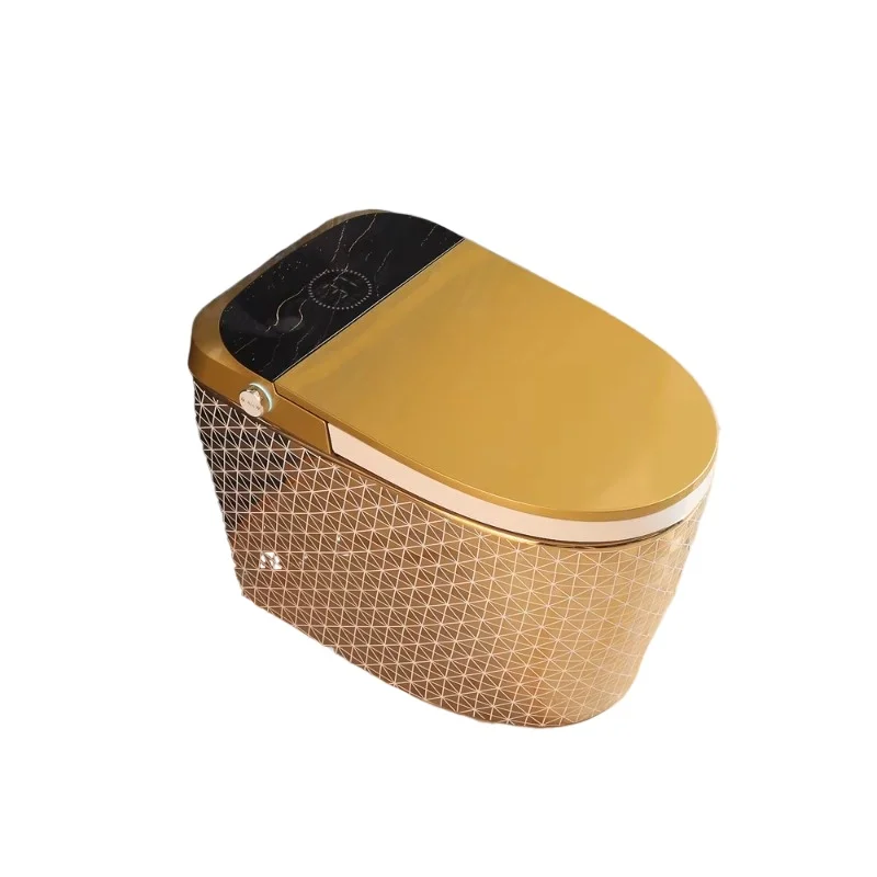

Luxury modern electric heated toilet bathroom gold automatic smart smart toilet with remote control