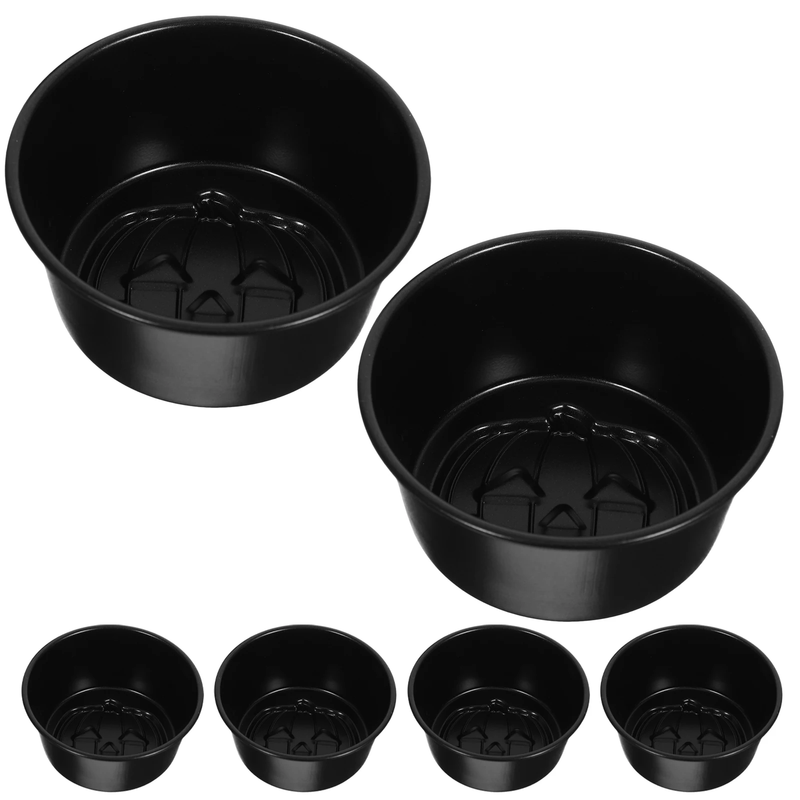 

6Pcs Carbon Steel Multi-Function Muffin Pudding Molds Smooth Surface Easy Demould for Baking Small Cakes Cheesecakes