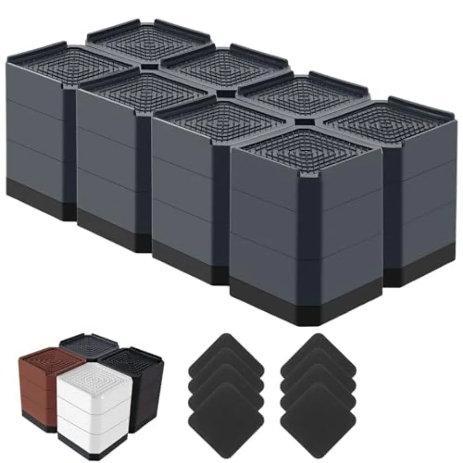 Adjustable Heavy Duty Bed Furniture Risers 1.5 to 4.3 Inch