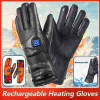 Rechargeable Heated Gloves 3 Temperature Levels Waterproof Electric Winter Gloves Hand Warmer for Outdoor Cycling Skiing Hiking