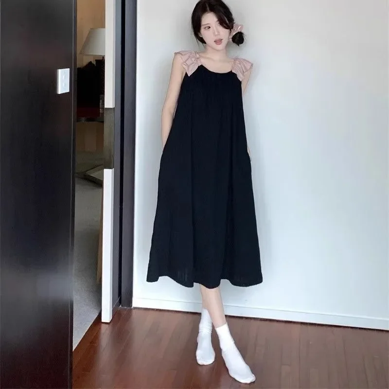 

Nightgowns Women's Clothing Homewear Summer Patchwork Cute Sweet Comfortable Soft Simple Casual Breathable Loose Fit Large Size