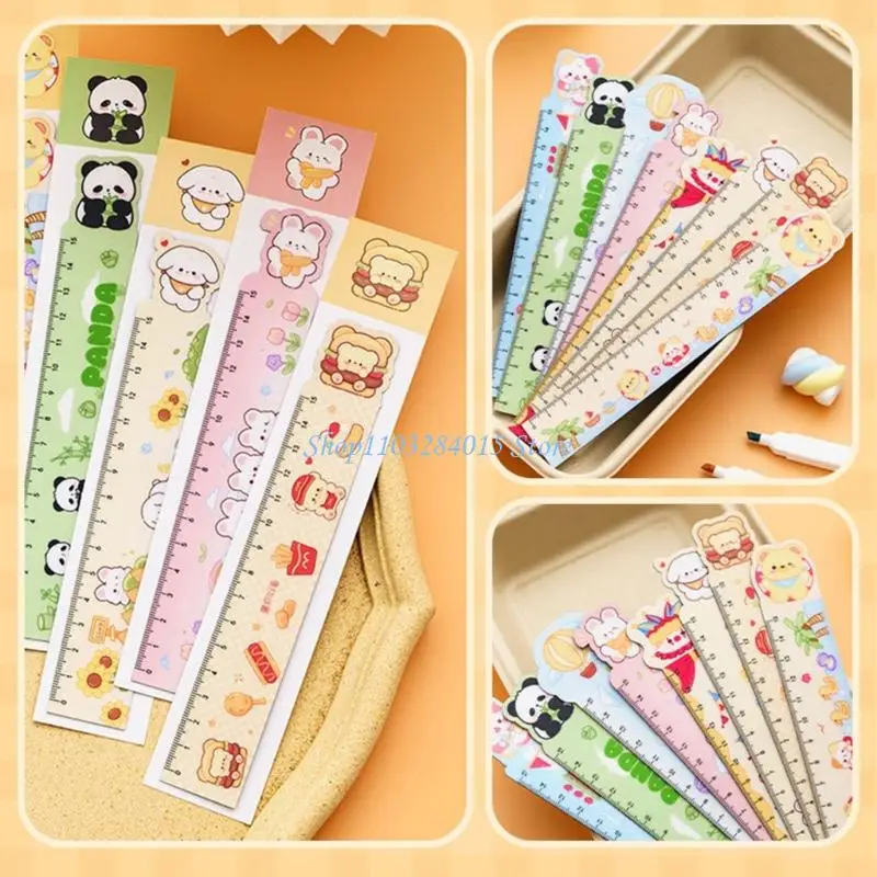 R6FF 8Pcs Colorful Ruler Bendable Drawing Ruler Educational Measurement Tool For Kid Student School Craft Project