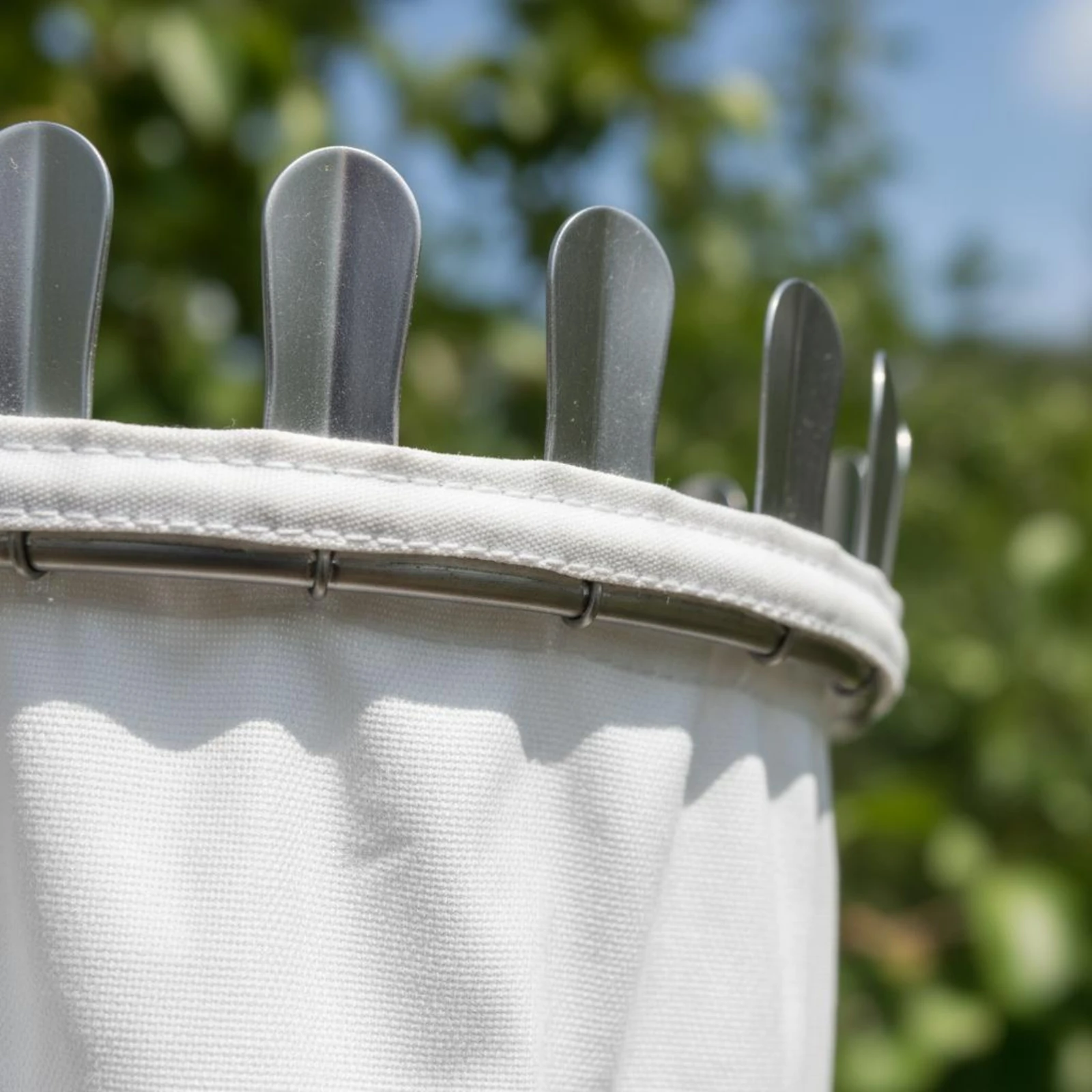 

Telescopic Fruit Picker Stainless Steel Fruit Picker Pole with Basket Silver Metal Finish Outdoor for Orchard