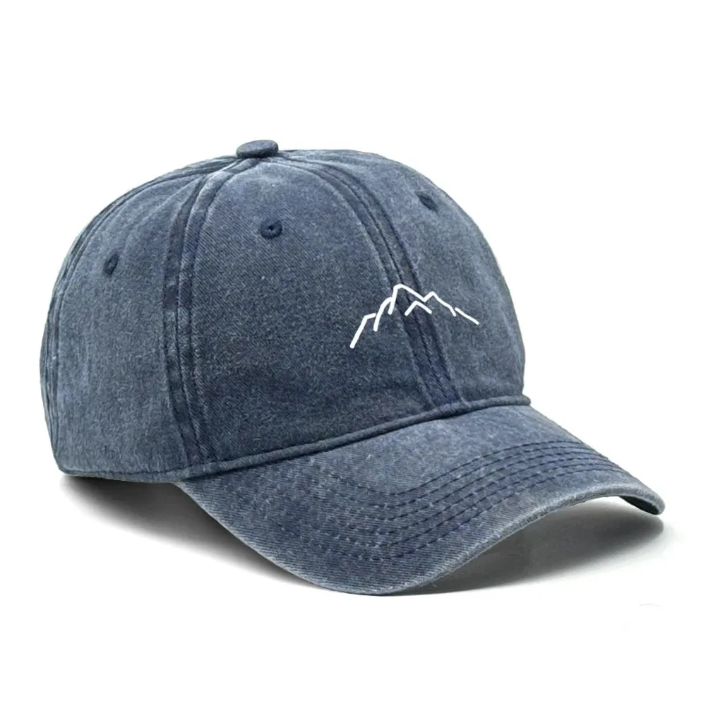 Mountaintop Print Adjustable Baseball Caps Mountain Range Dad Hat Casual Snapback Baseball Cap Ideal Choice for Outdoor