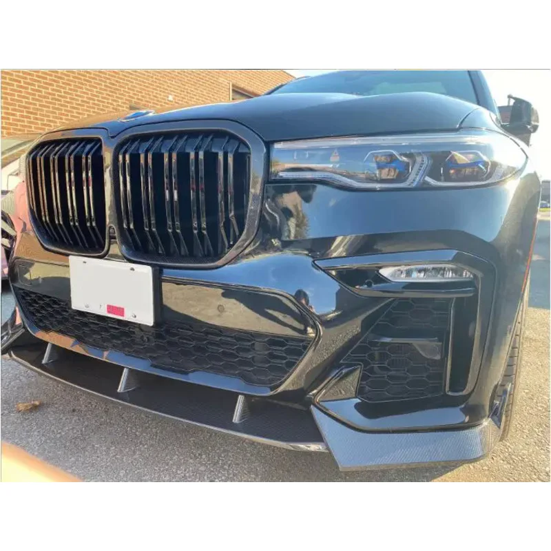 For BMW X7 G07 2019-2022 Bumper Front Lip Rear Diffuser Side Skirt Spoiler Grille Rearview Mirror Cap Real Carbon Fiber Body Kit