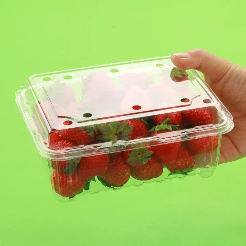 

100pcs Fruit Packaging Box with One Kilogram 2kg 2Kilograms Transparent Plastic Box Supermarket Packaging Box Packaging Case