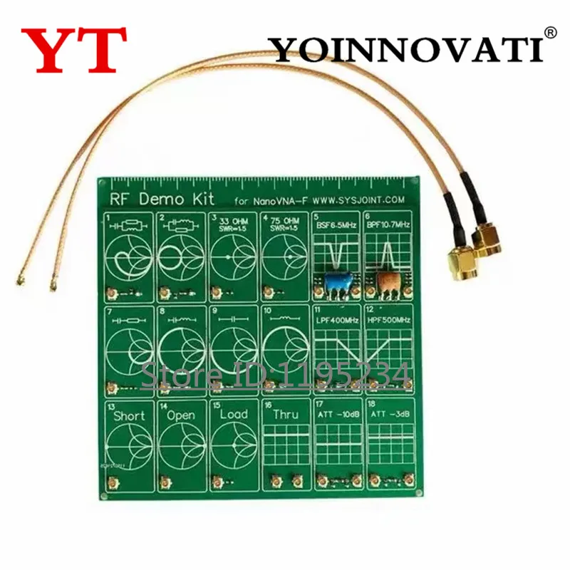 Радиочастотный демонстрационный комплект для NanoVNA VNA RF-тестовой платы Векторный сетевой фильтр/аттенюатор Сетевые анализаторы Электрические инструменты