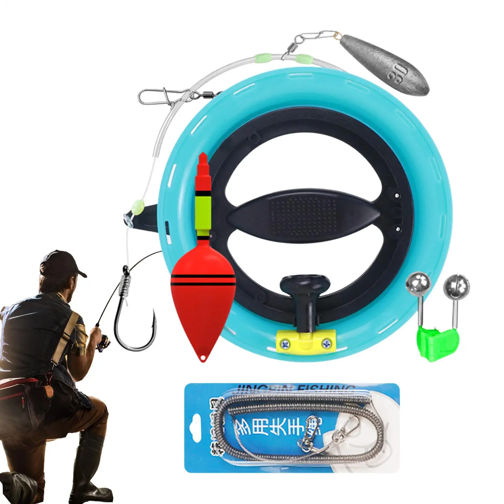 釣り用リール-海水ハンドスプール-ヘビーデューティー-ダブルベル-トラウト釣り用リールキット-海水ボート-ピア-海-湖-川-カヤック用