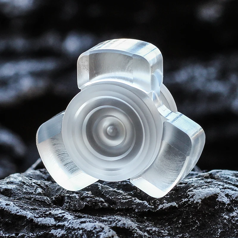 Mini EDC Spiral Fidget Spinner para Adulto, Anti Stress Relief, Autismo ADHD, Brinquedo Sensorial Rotativo, Triângulo de 3 Folhas, Descompressão