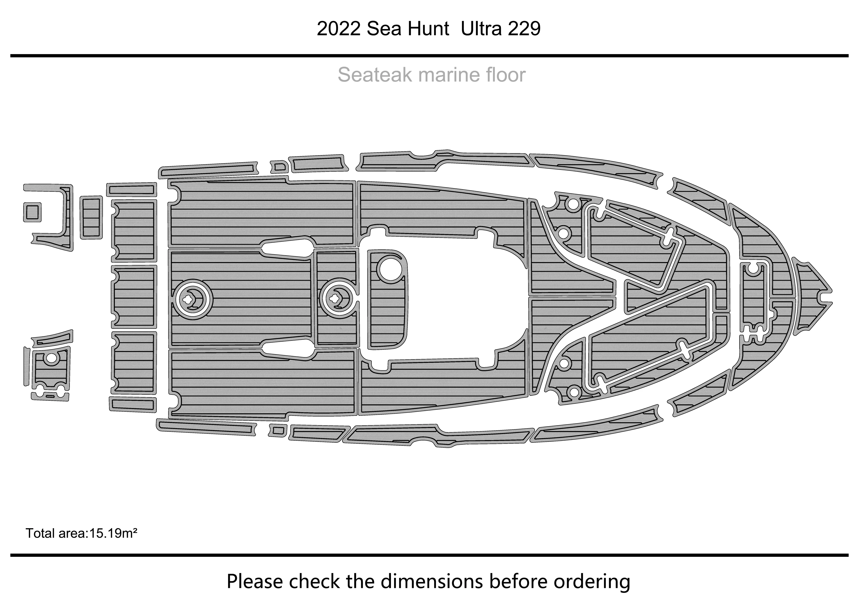 2022 SeaHunt ULTRA 229  Cockpit Swimming platform1/4