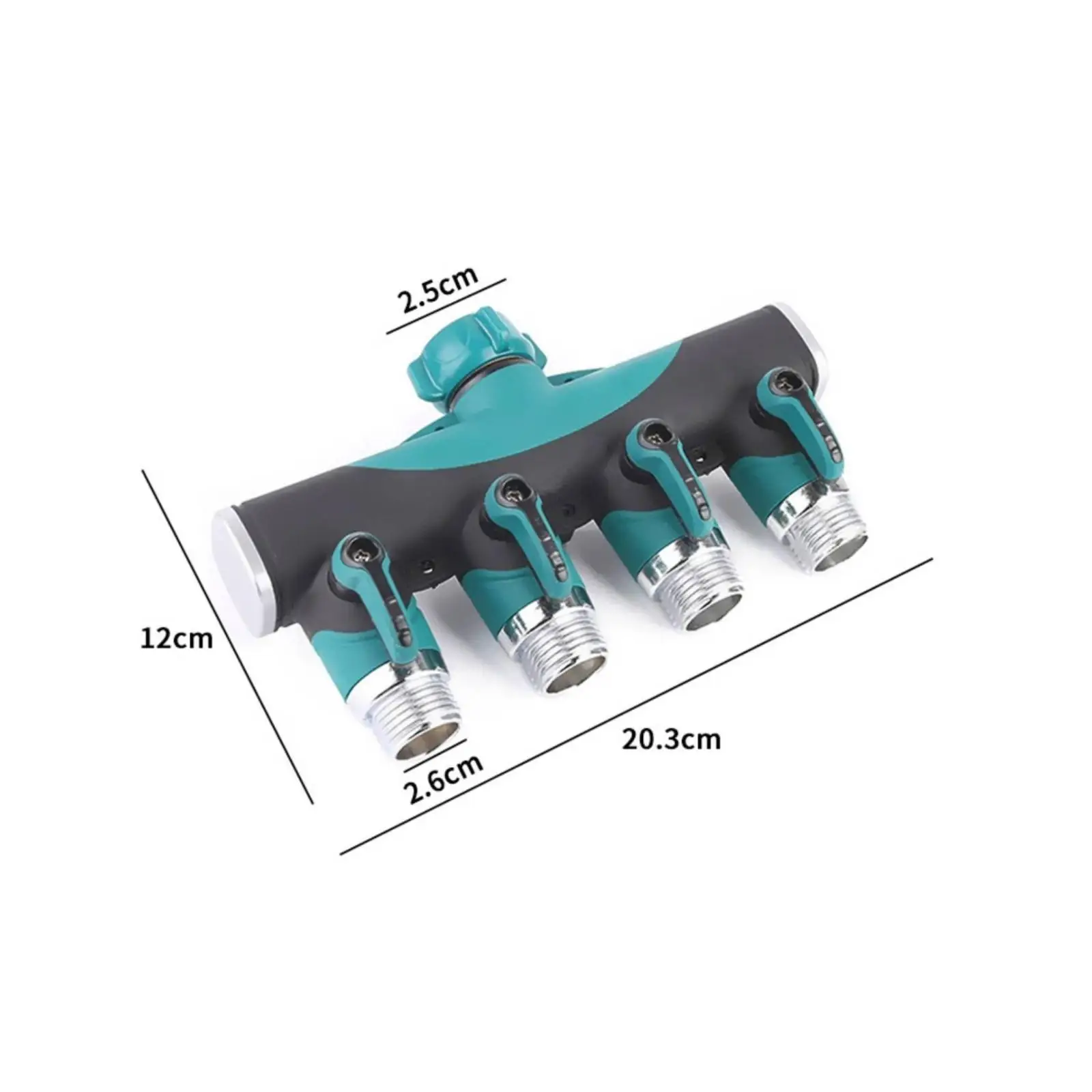 Water Diverter Manifold Independently Controlled Garden Hose Water-Diverter Manifold Irrigation Hose Splitter
