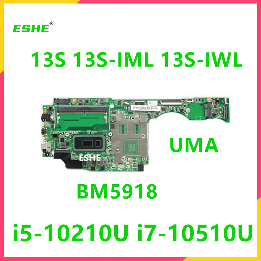 BM5918 REV1.3A For Lenovo ThinkBook 13S 13s-IML 13s-IWL Laptop Motherboard 5B20S43359 5B20S43358 With CPU I5-10210U I7-10510U