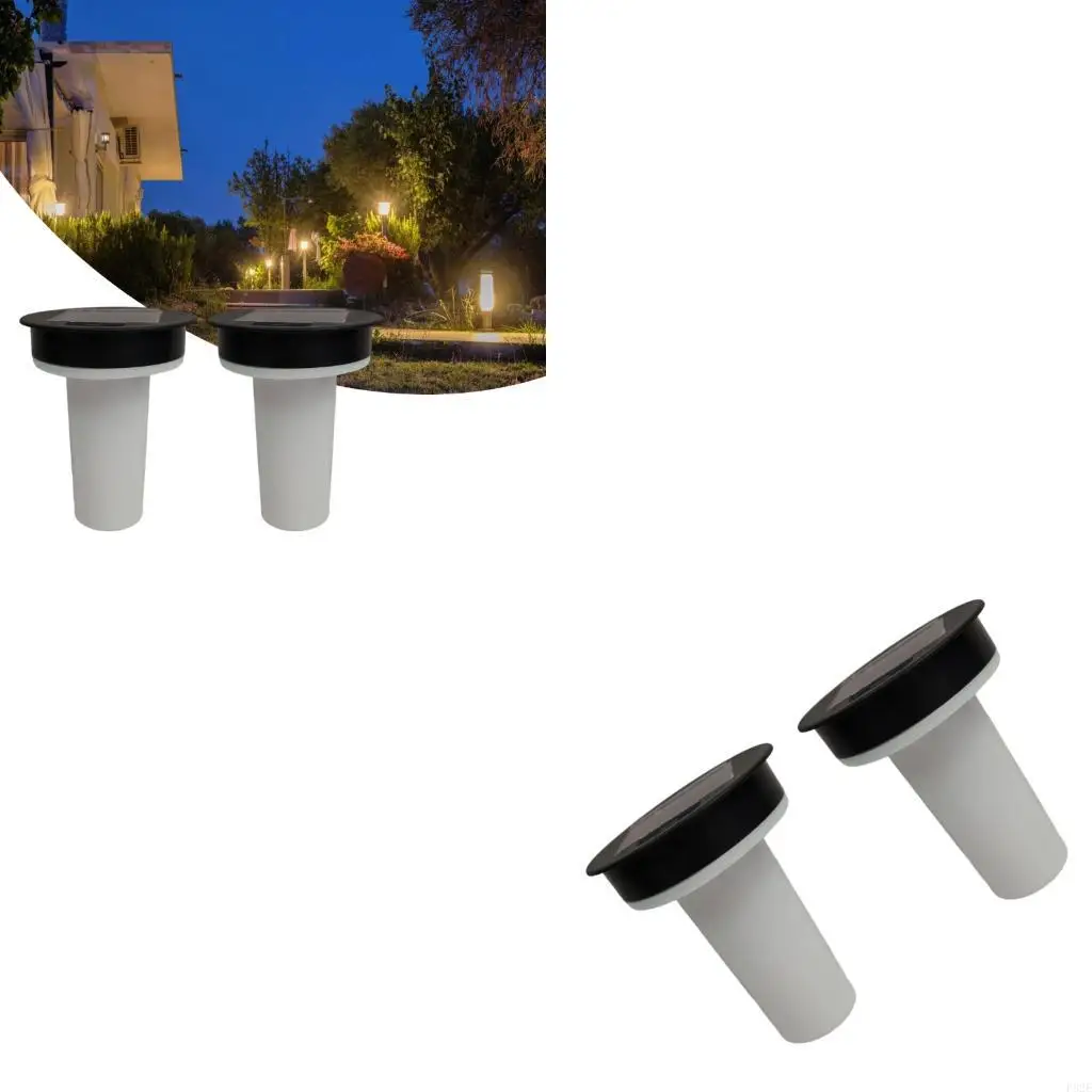 

2pcs Flame Lights Замена верхней водонепроницаемой на открытом воздухе садовая лампа солнечной батареи