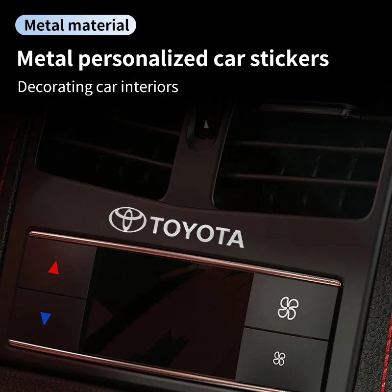 ملصقات السيارات المعدنية ملصقات مقاومة للأوساخ شعار معدني نافذة السيارة ممسحة ملصقات لتويوتا كراون كورولا يارس C-HR هايلكس Rav4 #3