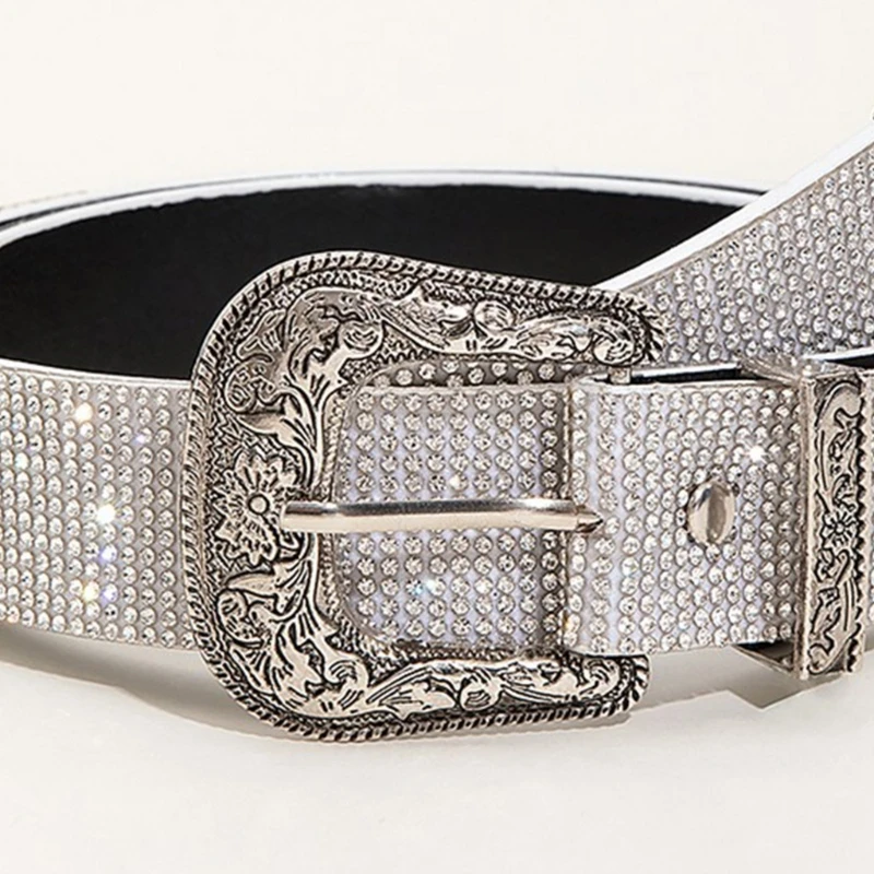 Hot Girl Crystal Waistband Western Blingbling Diamante Style Belt for Jeans Dress Nightclub Girls Modern Waistband