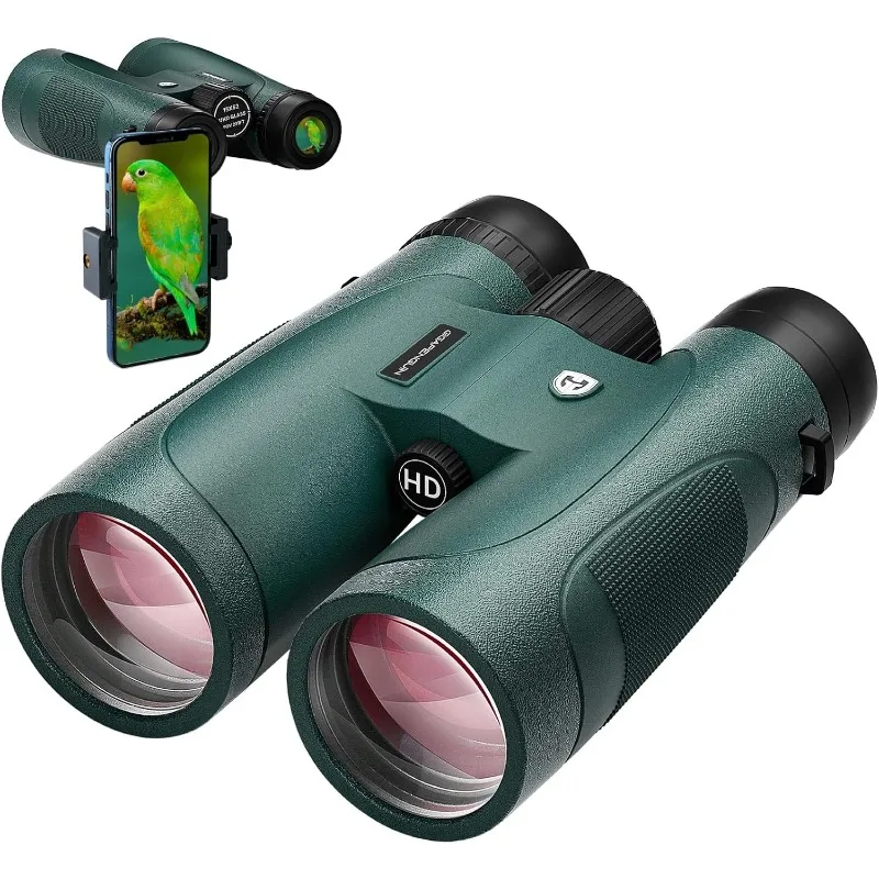 

15x52 HD Binoculars for Adults High Powered with Upgraded Phone Adapter - Large View Binoculars with Clear Low Light Vision