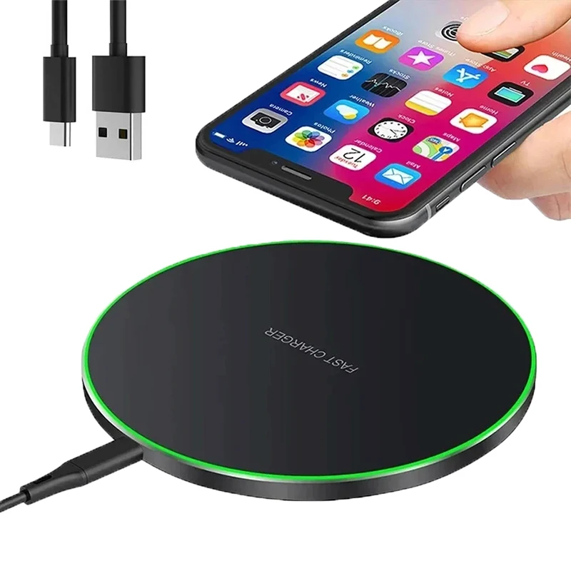 

Беспроводное зарядное устройство 30 Вт для IPhone 17 16 15 14 13 12 11 XS Max Обновление быстрой беспроводной зарядной станции для Samsung Xiaomi Huawei