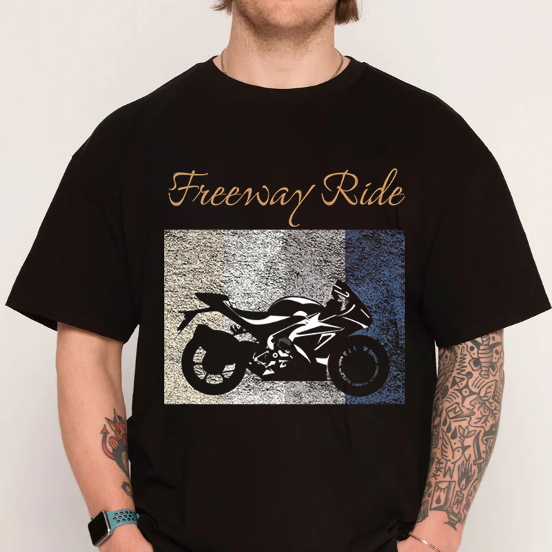 

Freeway Ride Motorcycle Vintage Design T-shirt New Fashion 100% Cotton Men Short Sleeve Printing O-Neck Casual T Shirt