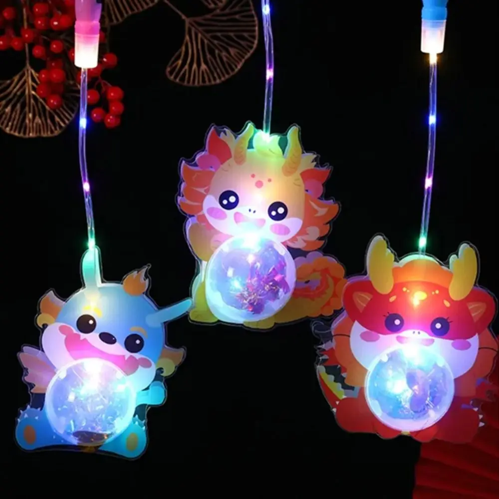 Lanterne chinoise en forme de dragon de dinosaure de dessin animé pour enfants, veilleuse LED mignonne, festival de la mi-automne, cadeau de nouvel an