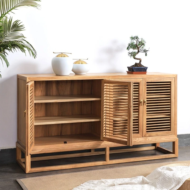 خزائن جانبية بأربعة أبواب، وخزائن من خشب الدردار القديم، والتخزين #4