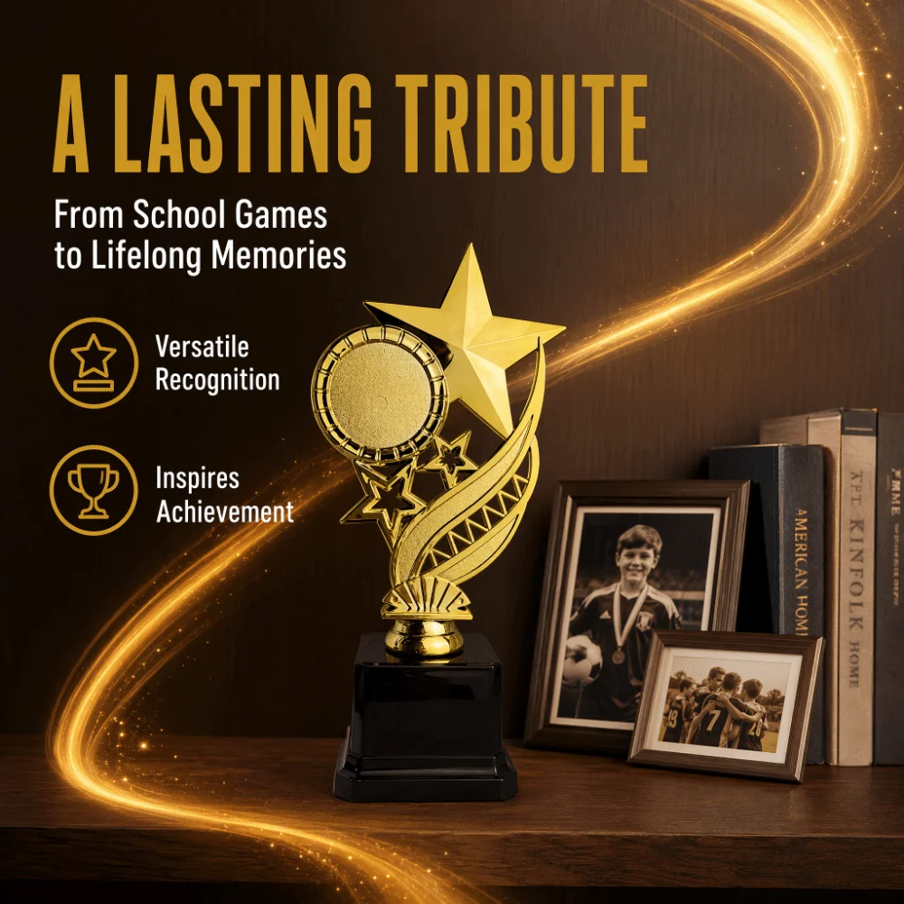 Sturdy Construction Gold Trophy Cup Memorial Souvenir Plastic Award Cup Winner Trophy Decorative Award Sports Trophy Sports Game
