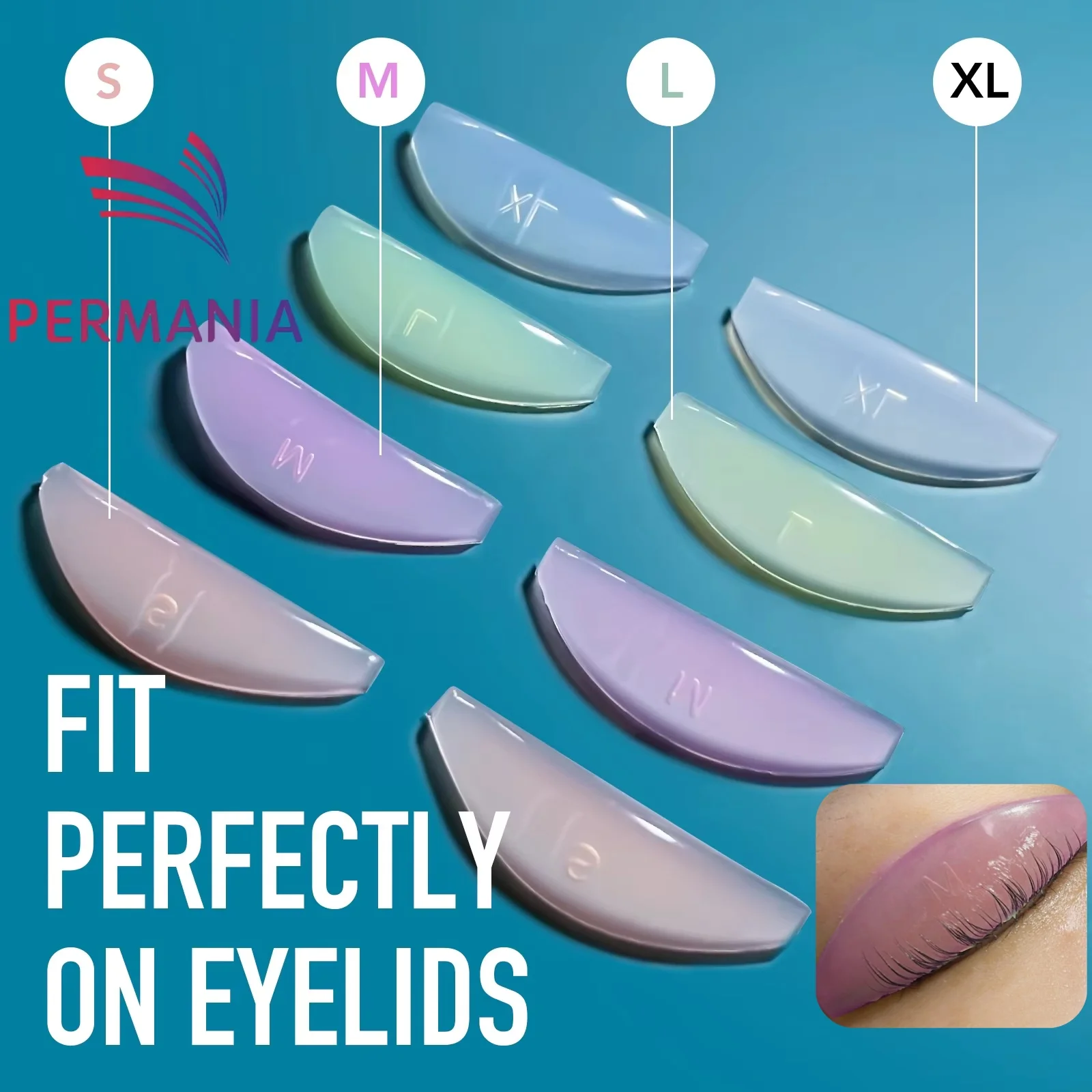 PERMANIA NEW Silicone Eyelash Perm Pad Lifting Lashes Rods Shield L Warped Eyelash Curler Akcesoria Aplikator Narzędzie do makijażu