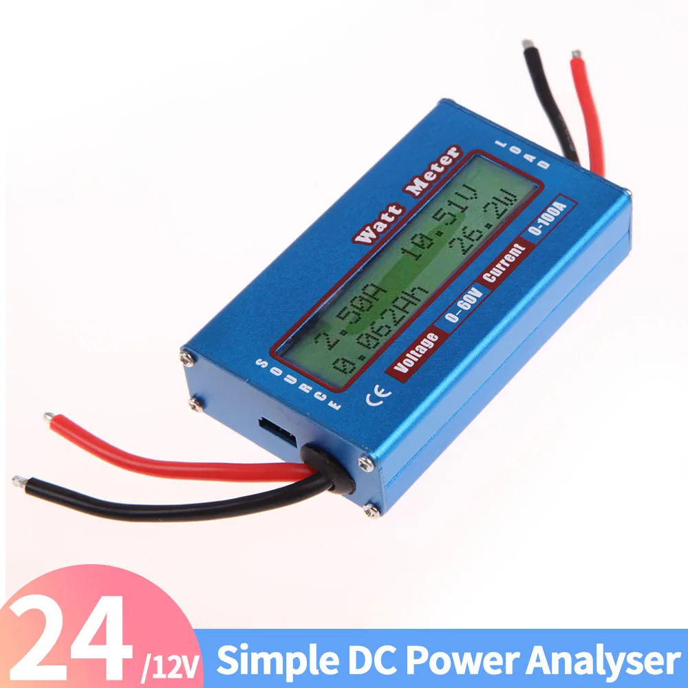 Simple DC Power Analyser Watt  Volt Amp Meter 12V 24V Solar Wind Analyzer Analyzer Ammeter TS-68691 Power Tester Tools