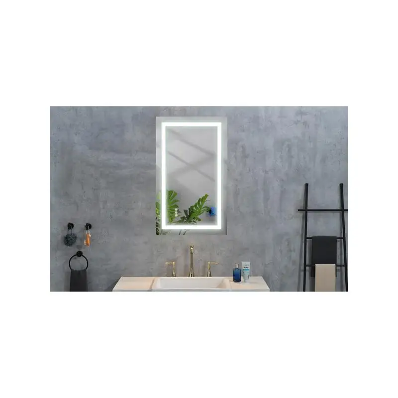 

40x24 Inch LED Bath Mirror, Frontlit & Backlit, Wall-Mounted Vanity Mirror, Smart Touch, Anti-Fog, Memory Function, 3 Color